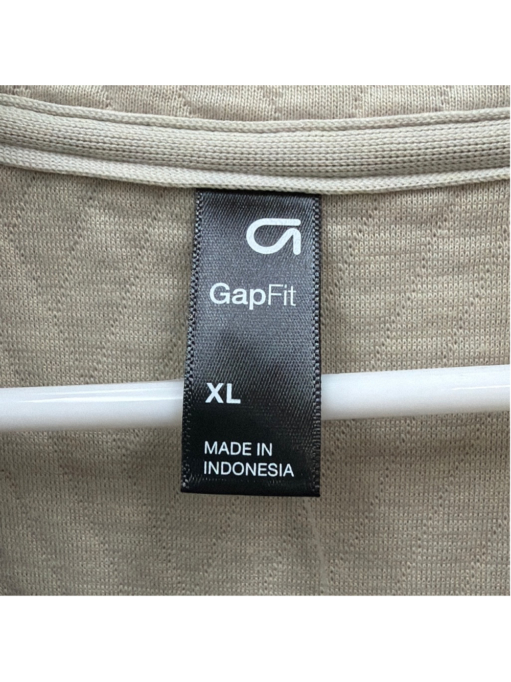 NWT Gap Fit Quilted Jacquard Half-Zip Pullover in Moonstone Beige Sz XL! - Picture 6 of 8